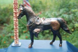 lot 402 image: Metal horse figure...