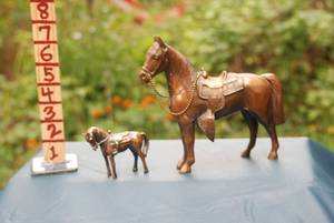 lot 403 image: Metal horse figures...