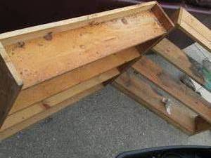 lot 294 image: 2 wood shelves...