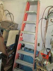 lot 154 image: Werner folding step ladder 8 tall...