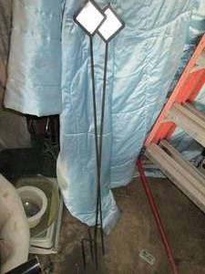 lot 245 image: 2 reflectors on thick metal posts...
