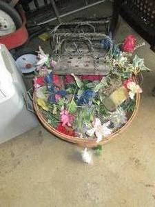lot 261 image: Basket of artificial flowers...