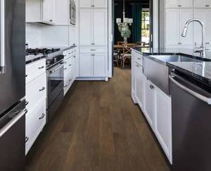 lot 609 image: Roughly 220 Sq Ft (13 Boxes) of Mohawk Home Palmetto Hickory Waterproof Laminate 12mm Thick Plank With 2mm Attached Pad Included