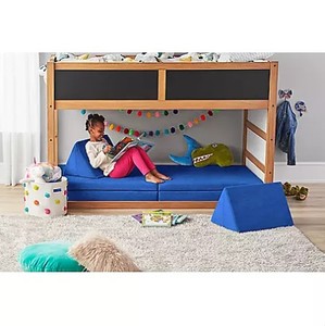 lot 633 image: Members Mark 4 Piece Kids Explorer Sofa  - Ocean Blue