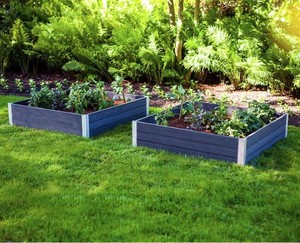 lot 691 image: Vita Urbana Raised Garden Bed, 2-pack VT17615 4x4x11