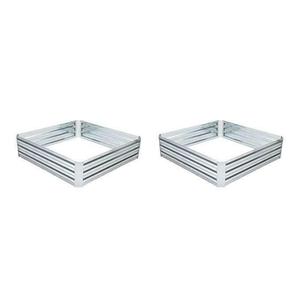 lot 692 image: Stonegate Designs 484812 Galvanized Metal Garden Planter Bed 2 Pack