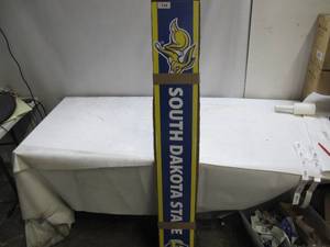 lot 729 image: South Dakota State Jack Rabbits Double Sided Welcome Sign - Wooden - Roughly 6 x 8