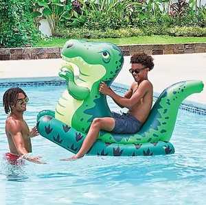lot 744 image: Members Mark Novelty Ride-On Pool Float - Dino