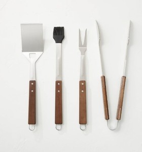 lot 769 image: 4pc Stainless Steel Grilling Tool Set - Hearth & Hand with Magnolia