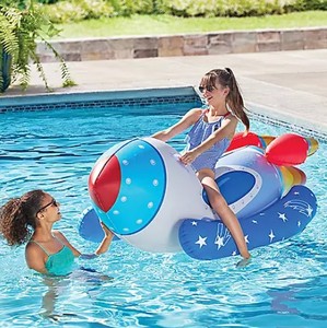 lot 777 image: Members Mark Novelty Ride-On Pool Float - Rocket