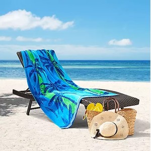lot 791 image: NEW Members Mark Adult Beach Towel, 2-Pack, 40 x 72