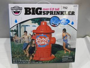 lot 792 image: Big Mouth Ginormous Fire Hydrant Yard Sprinkler