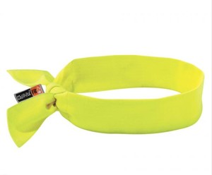 lot 894 image: NEW 3 Pack of Chill-Its 6700FR Evaporative FR Cooling Bandana Headband - Tie Closure - LIME