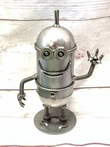 Custom Made Metal Minion Sculpture 6 Inch Tall