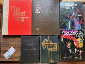 lot 135 image: Fun Vintage 6 Book Collection- Far Out Facts, Good Reading For High School Boys, And More