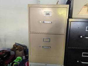 lot 202 image: Great Metal Office File Cabinet 29 x 25 x 18