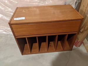 lot 453 image: Wooden Shelf W Drawer 30.5 x 23 x 16.5x23 Great for repurposing