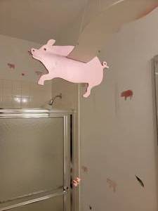 lot 176 image: When Pigs Fly Home Decor- Mobiles & More