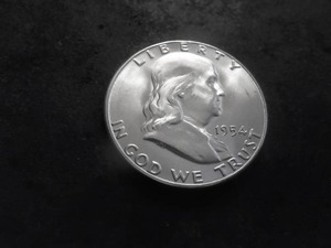 1954 S Franklin Silver Half Dollar