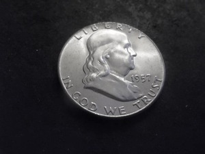 1957 Franklin Silver Half Dollar