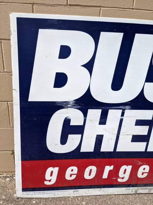 lot 567 image: Large Campaign Sign for Bush & Cheney 04 N