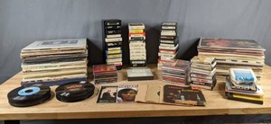 lot 146 image: A Collection of Vinyl Records, CDs, Cassette Tapes, AOL Disc and 8 Track Tapes  Z