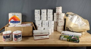 lot 147 image: Bathroom Tissue, Facial Tissue, and Trash Bags  Z