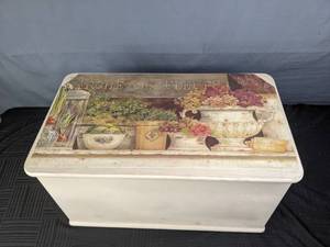 lot 185 image: Vintage Small Wooden Chest with Mounted Bottle Opener Side X