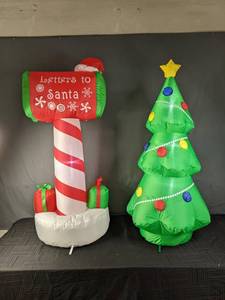 lot 166 image: Set of (2) Christmas Inflatables  X