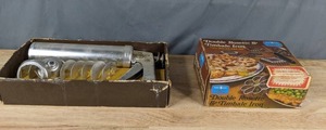 lot 196 image: Vintage Double Rosette and Timbale Iron and Aluminum Cookie PressPastry Spritz  Q