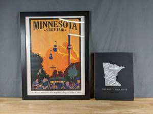 lot 261 image: 2011 State Fair Get-Together and MN North Star State Wall Art Dcor X