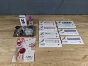 lot 247 image: Color Street Nail Polish Sheets and Nail PolishGems X