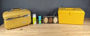 lot 248 image: (2) SewingCraft Storage Boxes, DevaCurl Styling Cream, DevaCurl Leave-In Decadence and Home Comforts Dendera Soap Bars X