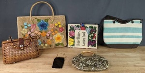 lot 312 image: Collection of (5) Handbags, (1) Cigarette Case  X