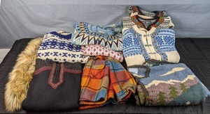 lot 293 image: Wool Sweaters and Other Winter Clothing by Nomadic Traders, Nordstrikk, Dale of Norway, Obermeyer, Sears Boyswear Flannel, and More   X