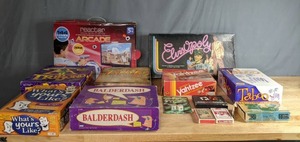 lot 354 image: A Collection of Board Games, Playing Cards and Reactor Arcade Game  W