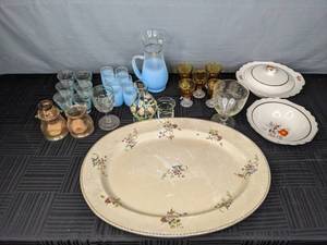 lot 340 image: Collection of Vintage Glass and Serving Dishes W