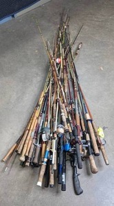 lot 432 image: Large Assortment of Fishing Rods W