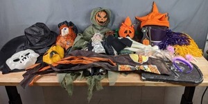 lot 410 image: Assortment of Halloween Costumes & Decor W