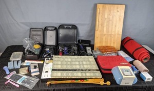 lot 402 image: Adjustable Lap Table, Manicure Blockbuster The Color Insitute Nail Kit, Hair Trimmer, Razors, & Lots More W