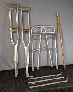 lot 405 image: Medical Equipment Guardian Crutches, Drive Walker, Cane, & More W