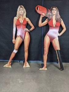 lot 82 image: Set of (2) Life Sized Carboard Female Lifeguards  W