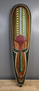 lot 7 image: Gorgeous Wooden Painted Wall Mask P