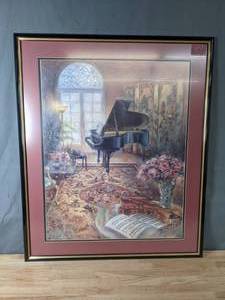 lot 88 image: Limited Edition FramedMatted, SignedNumbered Print by Artist Lena Liu, The Music Room  P