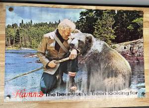 lot 99 image: Vintage Hamms Advertising Poster  W