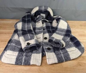 lot 57A image: Madewell Button-Up Black and White Plaid Size Small Womens Jacket F