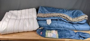 lot 445 image: Coleman Sun Ridge Sleeping Bag & Heated Mattress Pad F