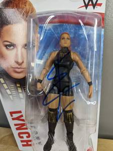 lot 31A image: New Becky Lynch Autographed WWE Wrestling Figurine The Man Y