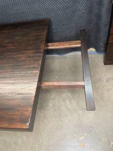 lot 18A image: Gorgeous Pottery Barn Banks Extending Dining Table, Alfresco Brown  F