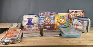 lot 457 image: TY Beanie Babies Collector Items Cards, Princess Diana Shirt, Collectors Guide Handbooks, Pins and More M